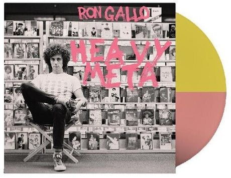 Ron Gallo - Heavy Meta album cover with yellow & pink split-color vinyl.