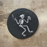 Social Distortion Patch Front Skeleton with cigarette and drink