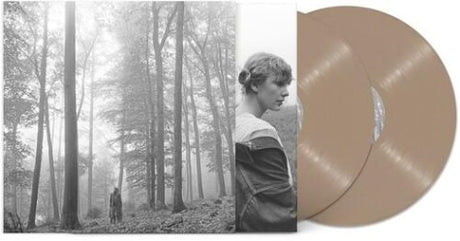 Taylor Swift - Folklore album cover with beige vinyl records