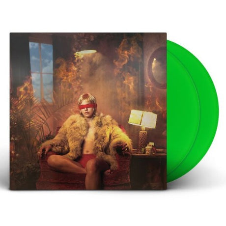 Caroline Rose - The Art of Forgetting album cover and Neon Green Vinyl.