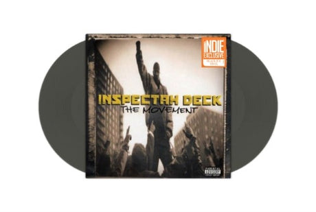 Inspectah Deck - The Movement album cover and 2 black ice colored vinyl.