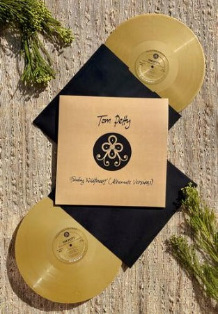 Tom Petty - Finding Wildflowers album cover and gold vinyl records