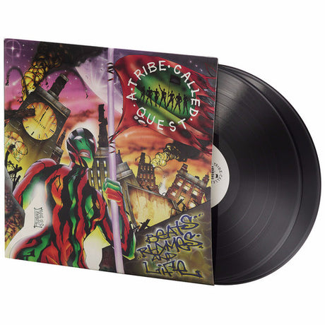 A Tribe Called Quest - Beats, Rhymes, & Life album cover and 2 black vinyl discs. 