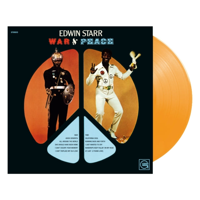Edwin Starr - War & Peace album cover and orange vinyl.