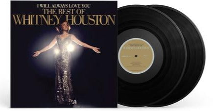 I Will Always Love You: The best of Whitney Houston album cover with two black vinyl records