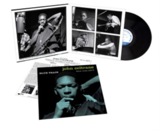 John Coltrane - Blue Train album cover and black vinyl.