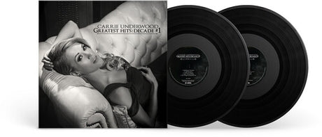 Carrie Underwood - Greatest Hits: Decade #1 album cover and two black vinyls.