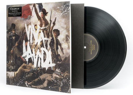 Coldplay - Viva La Vida or Death and All His Friends album cover and black vinyl.