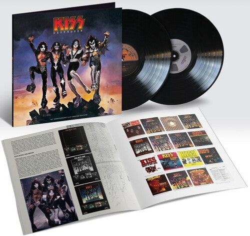 Kiss - Destroyer (45th Anniversary 2LP Deluxe Edition) album cover with 2 black vinyls 