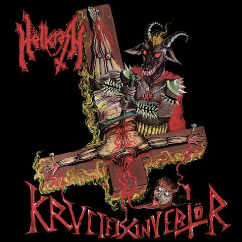 Hellcrash - Krvcifix Invertor album cover.