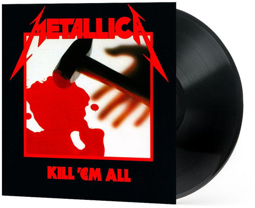 Metallica - Kill 'Em All album cover and black vinyl.