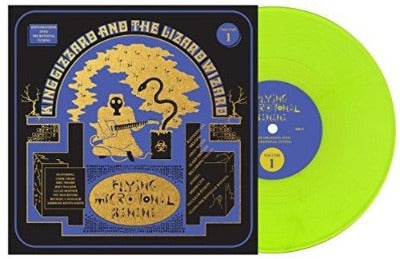 King Gizzard flying microtinal banna album cover and exclusive yellow vinyl