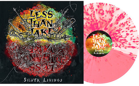 Less Than Jake - Silver Linings album and pink splattered vinyl.