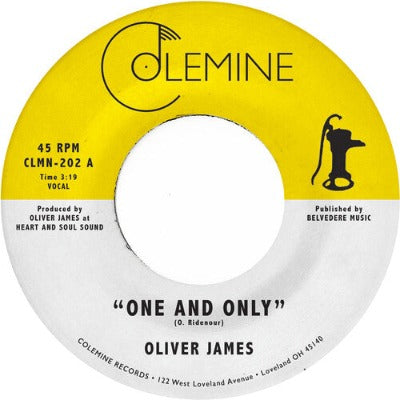Oliver James One and Only 7 inch vinyl