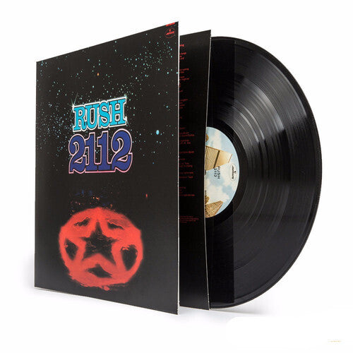 Rush - 2112 album cover and black vinyl.