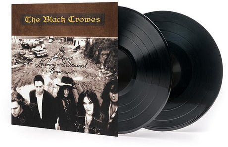 The Black Crowes- The Southern Harmony and Musical Companion album cover and 2 black vinyls. 